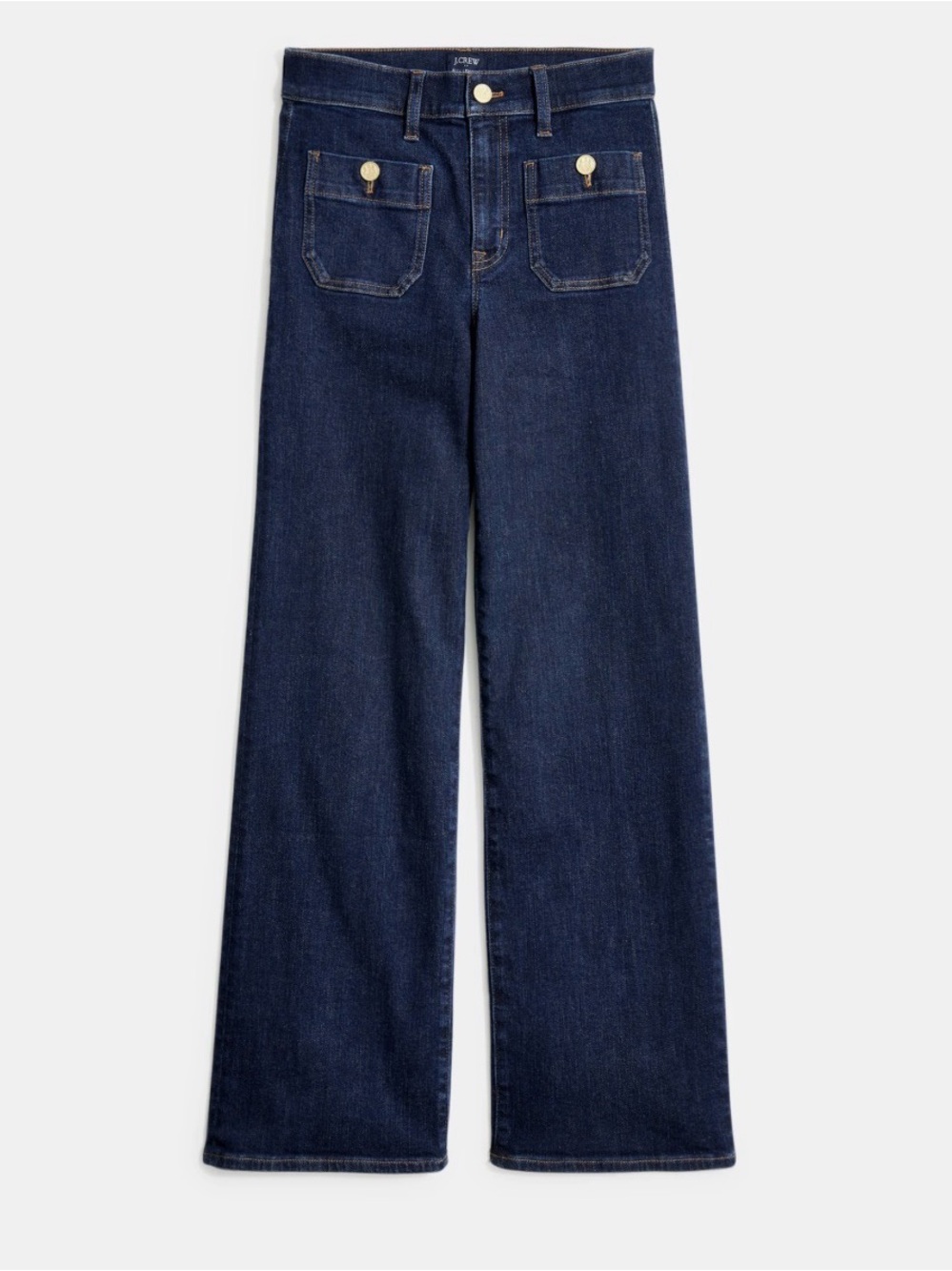J.Crew Slim-Wide Sailor Pocket Jeans Dark Wash High Rise Wide Leg Women’s